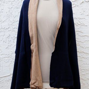 NWT Navy & Tan  Ruana